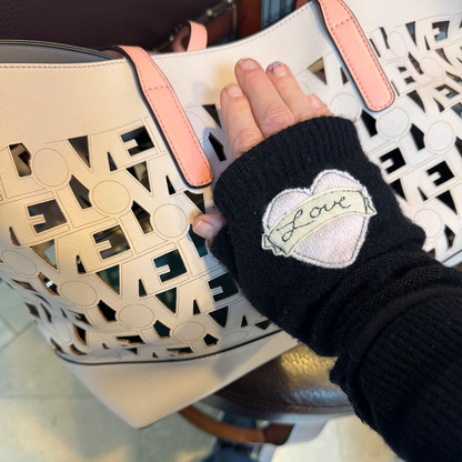 Light Grey with Soft Pink Heart